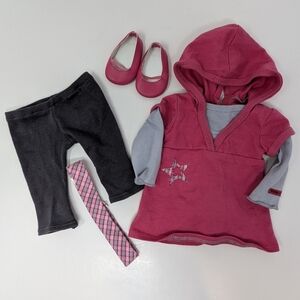 American Girl Doll Meet Outfit Just Like You Star Hoodie Shoes Pants Headband